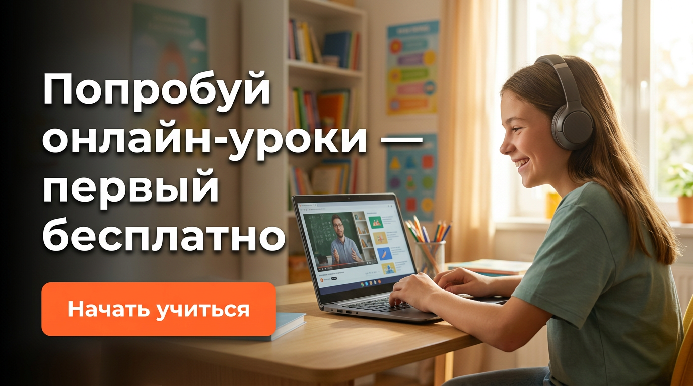 Попробуй онлайн-уроки — первый бесплатно